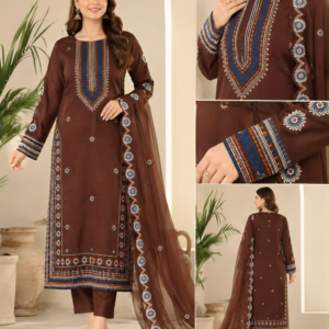 Elegance Embroidered 3-Piece Suit