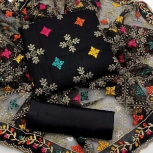 Black Embroidered Luxury 3-Piece Suit